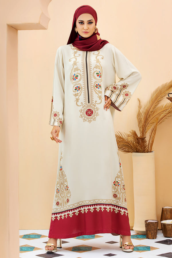 DSW20-13 Printed Stitched Fustaan  1PC