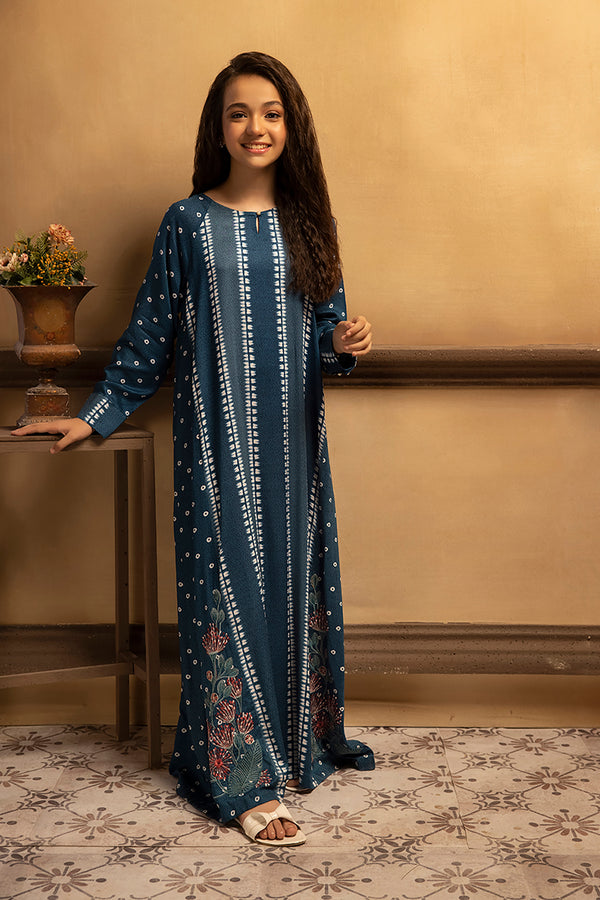 DSW22-07-Printed Embroidered Fustaan 1PC