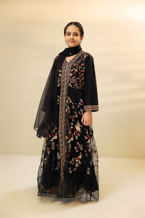 DW22-22-Embroidered Flared Fustaan 2PC