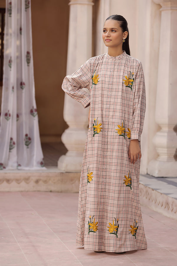 DW22-51-Embroidered Gathered Fustaan 1PC