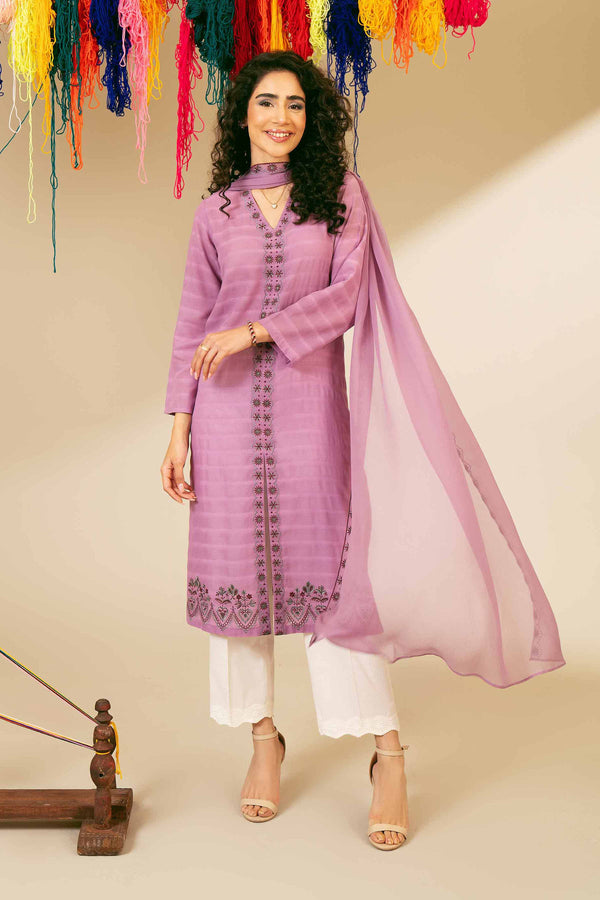 2 Piece - Embroidered Suit - PS24-55