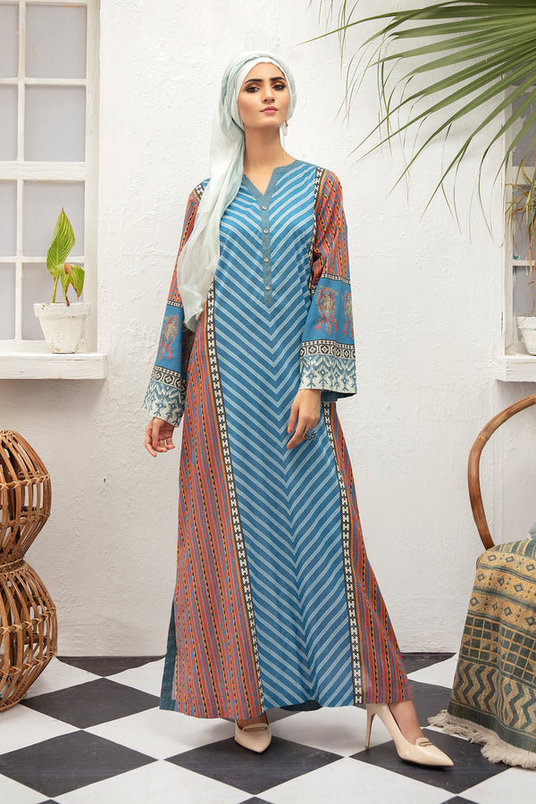 DS21-90 Digital Lawn Stitched Fustaan with Mask  1PC